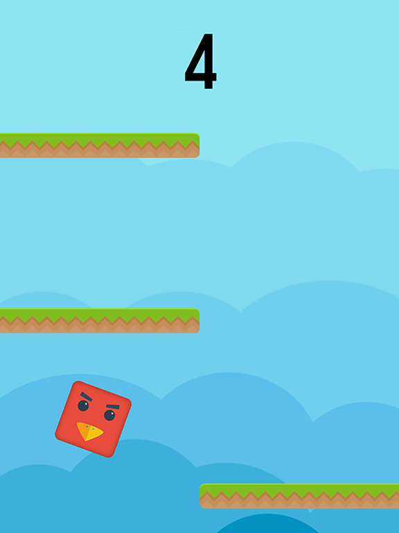 ภาพหน้าจอของ Color Red Geometry Bird Square Blok Jump Dash Spikes iPad 