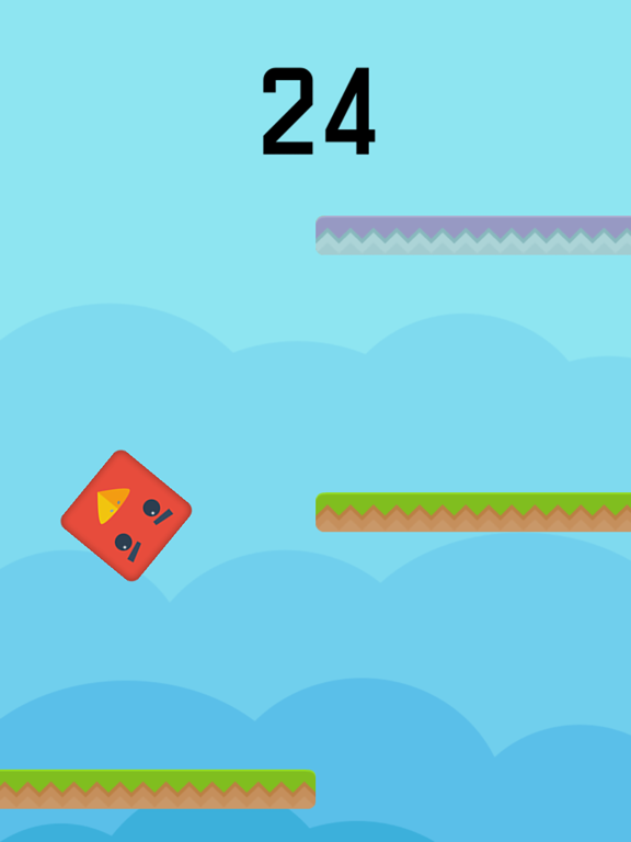 ภาพหน้าจอของ Color Red Geometry Bird Square Blok Jump Dash Spikes iPad 