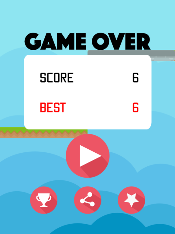 ภาพหน้าจอของ Color Red Geometry Bird Square Blok Jump Dash Spikes iPad 