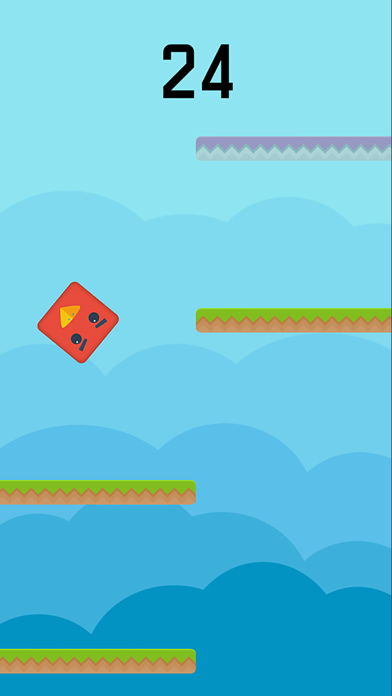 ภาพหน้าจอของ Color Red Geometry Bird Square Blok Jump Dash Spikes