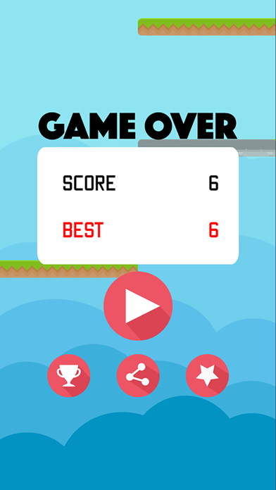 ภาพหน้าจอของ Color Red Geometry Bird Square Blok Jump Dash Spikes