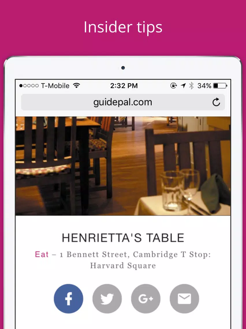 Boston City Travel Guide - GuidePal iPad Screenshots