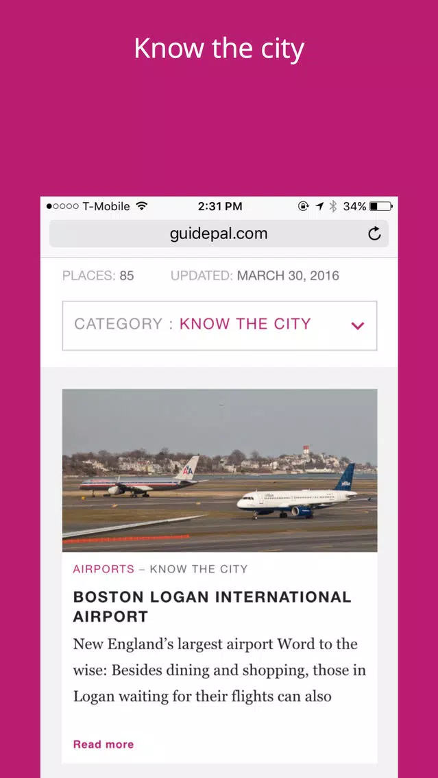 Boston City Travel Guide - GuidePal Screenshots