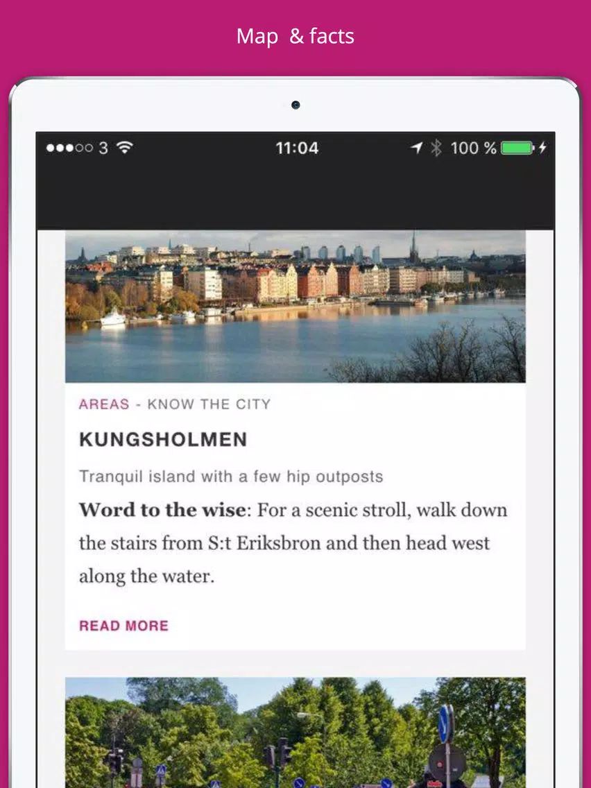 Stockholm City Travel Guide - GuidePal iPad Screenshots