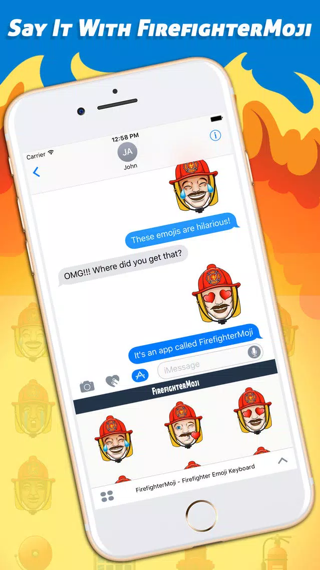 FirefighterMoji - Firefighter Emoji Keyboard Screenshots