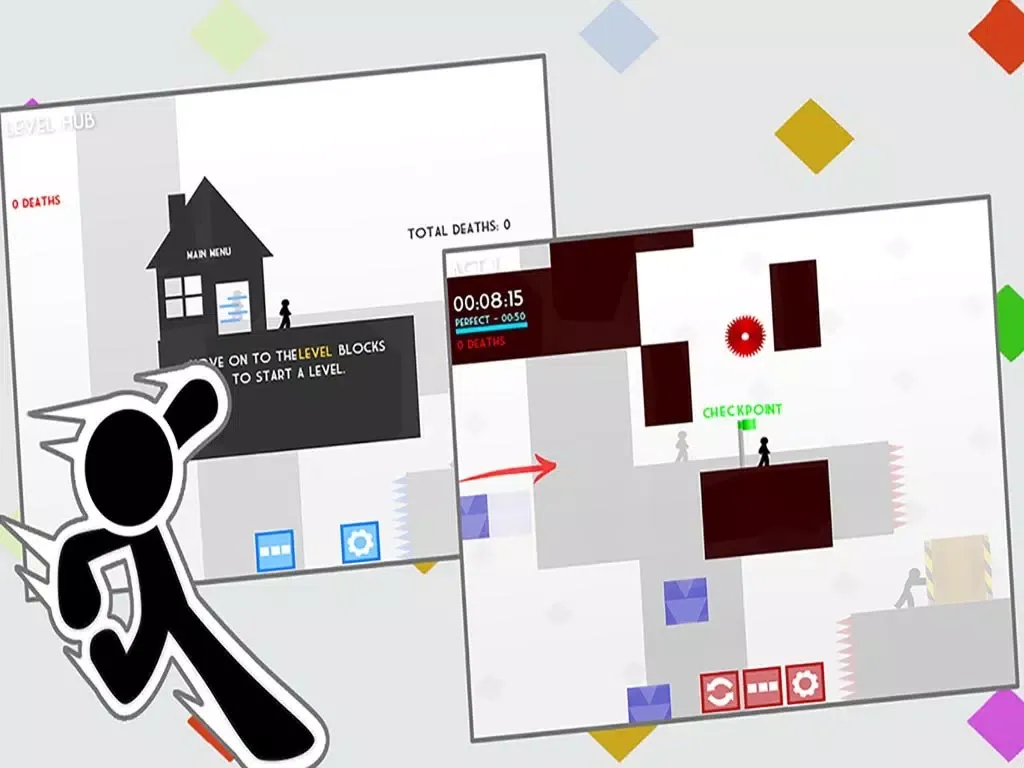 Stickman Adventure Run iPad  Screenshots