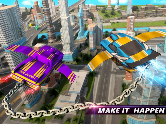 Flying Chain Car Air Wings iPad Screenshots