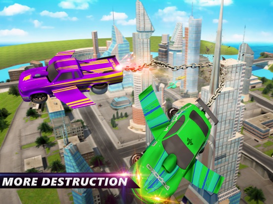 Flying Chain Car Air Wings iPad Screenshots