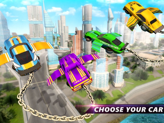Flying Chain Car Air Wings iPad Screenshots