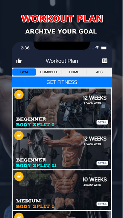 ภาพหน้าจอของ Fitness Coach: Fitness Planner