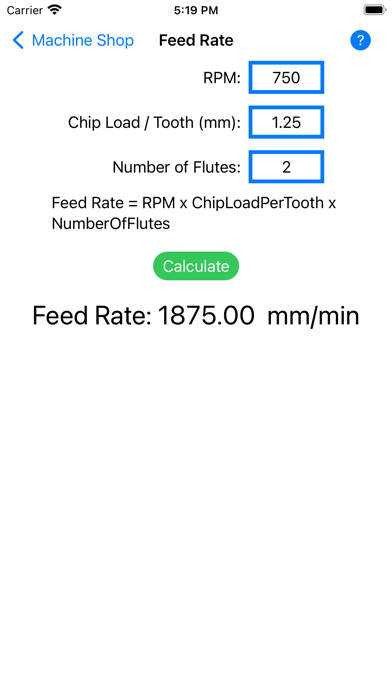 Machine Shop Calculator Screenshots