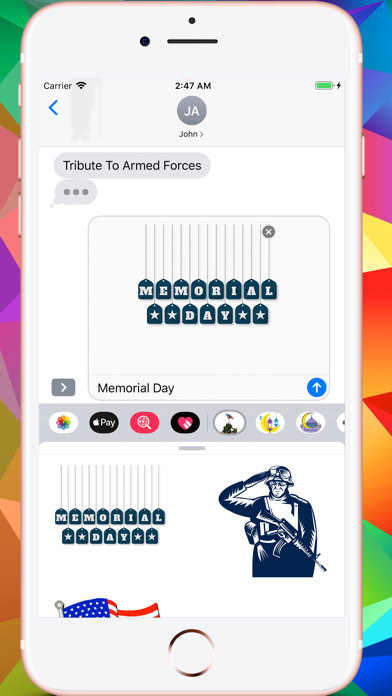 Memorial Day HD Stickers Screenshots