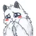 SnowBall Cat Stickers
