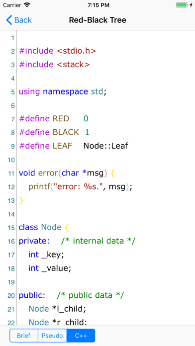 Data Structure Display Screenshots