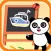 Panda chalk coloring