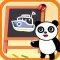 Panda chalk coloring