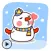 Animated Funny Snowman Sticker