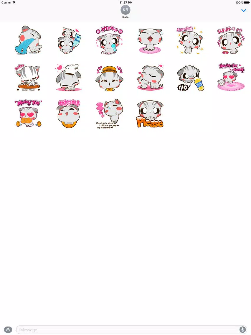 Animated Kitty And Mom Sticker iPad स्क्रीनशॉट
