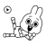 Animated Robot Rabit Sticker