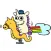 Crazy And Cute Unicorn Sticker