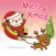 Cute Kitten in Xmas Sticker