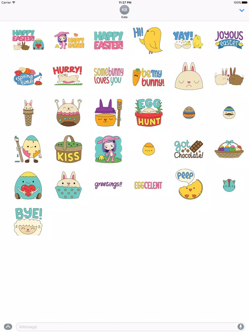 Happy Easter Colorful Sticker iPad Screenshots