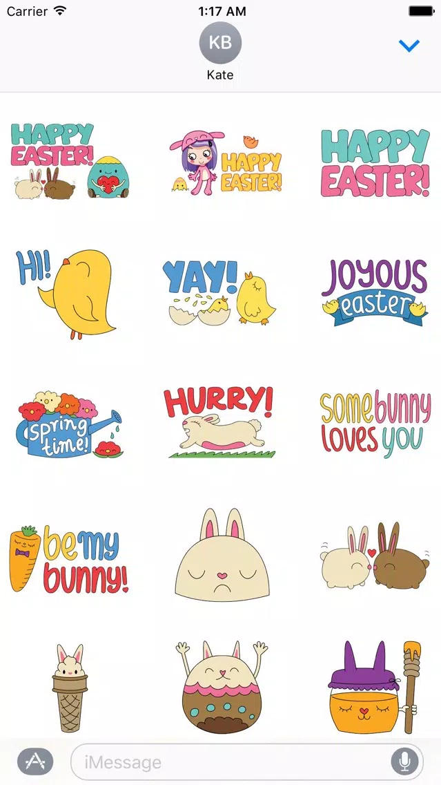 Happy Easter Colorful Sticker Screenshots
