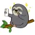 Slow Life Of Cute Sloth Emoji