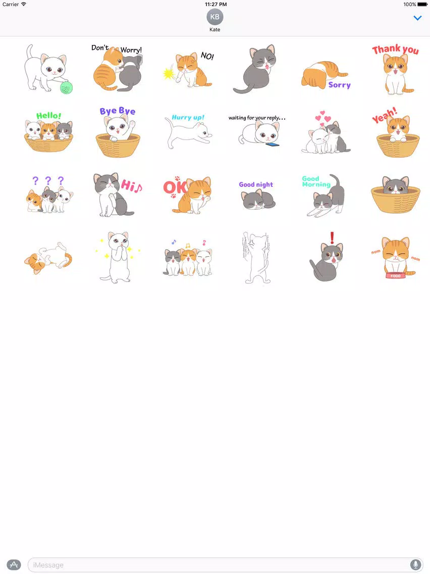 So Cute Kitty Animated Sticker iPad 應用截圖