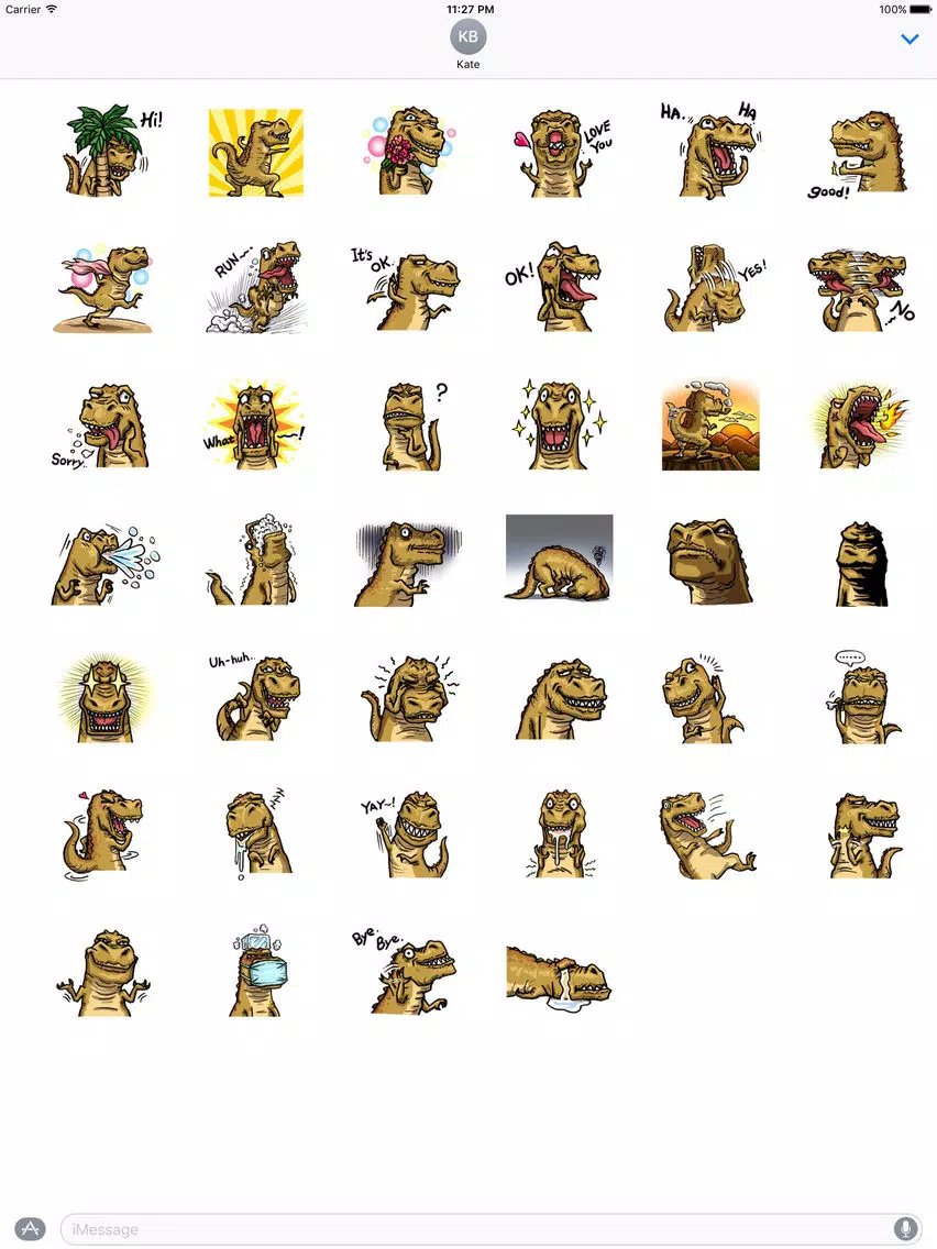T-Rex a Cute Dinosaur Sticker iPad Screenshots
