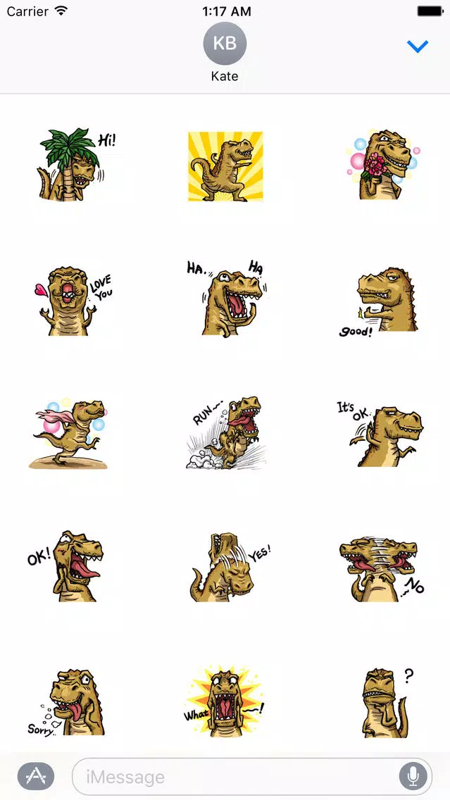 T-Rex a Cute Dinosaur Sticker Screenshots