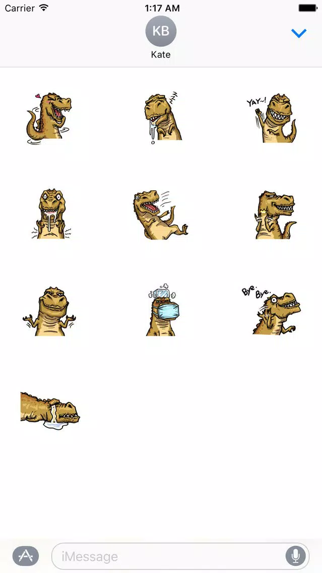 T-Rex a Cute Dinosaur Sticker Screenshots