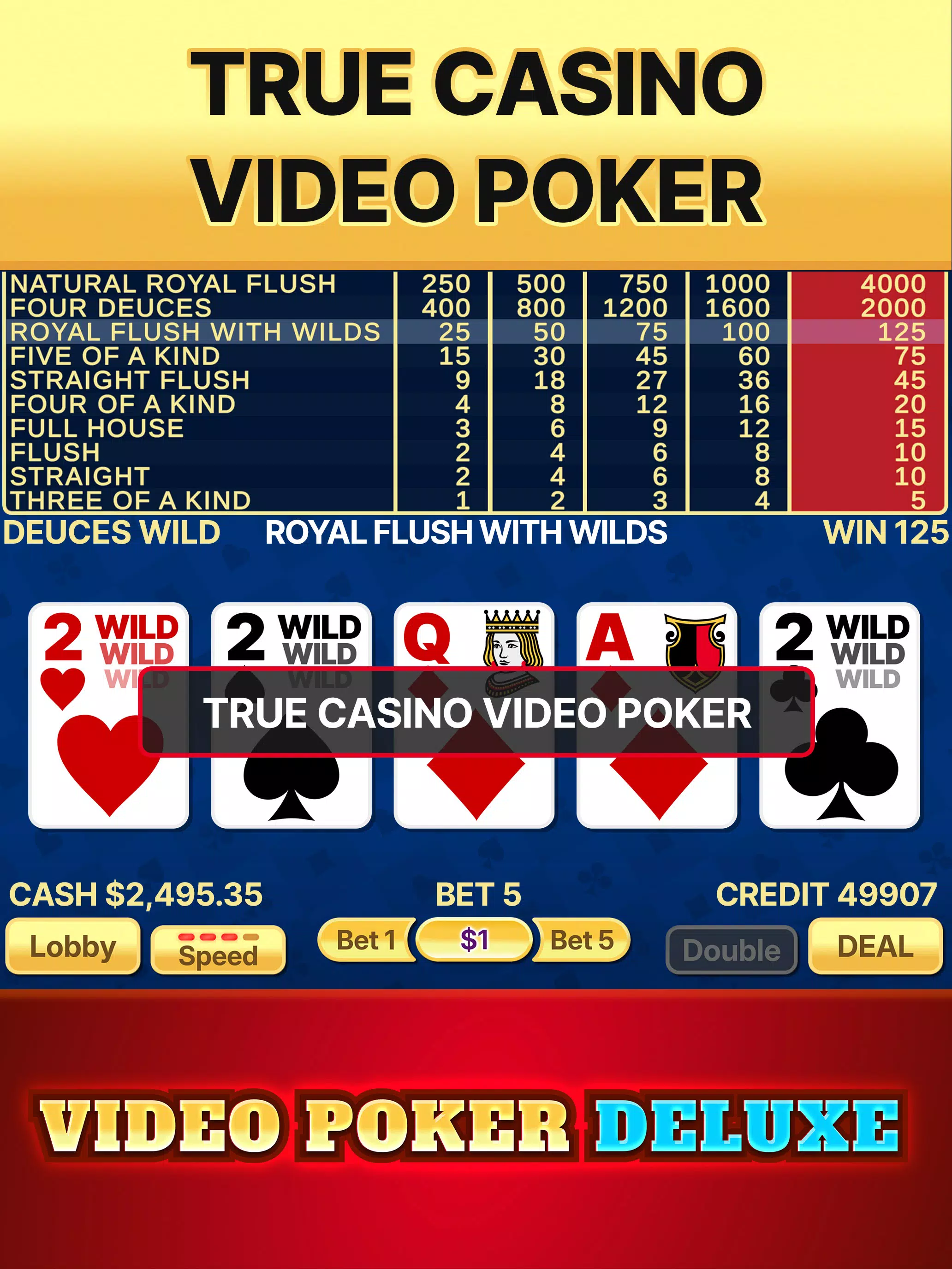Video Poker Deluxe Screenshots