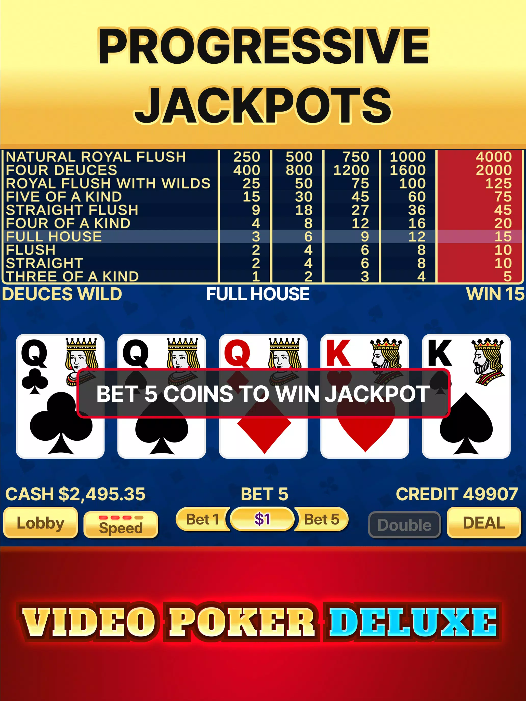 Video Poker Deluxe Screenshots