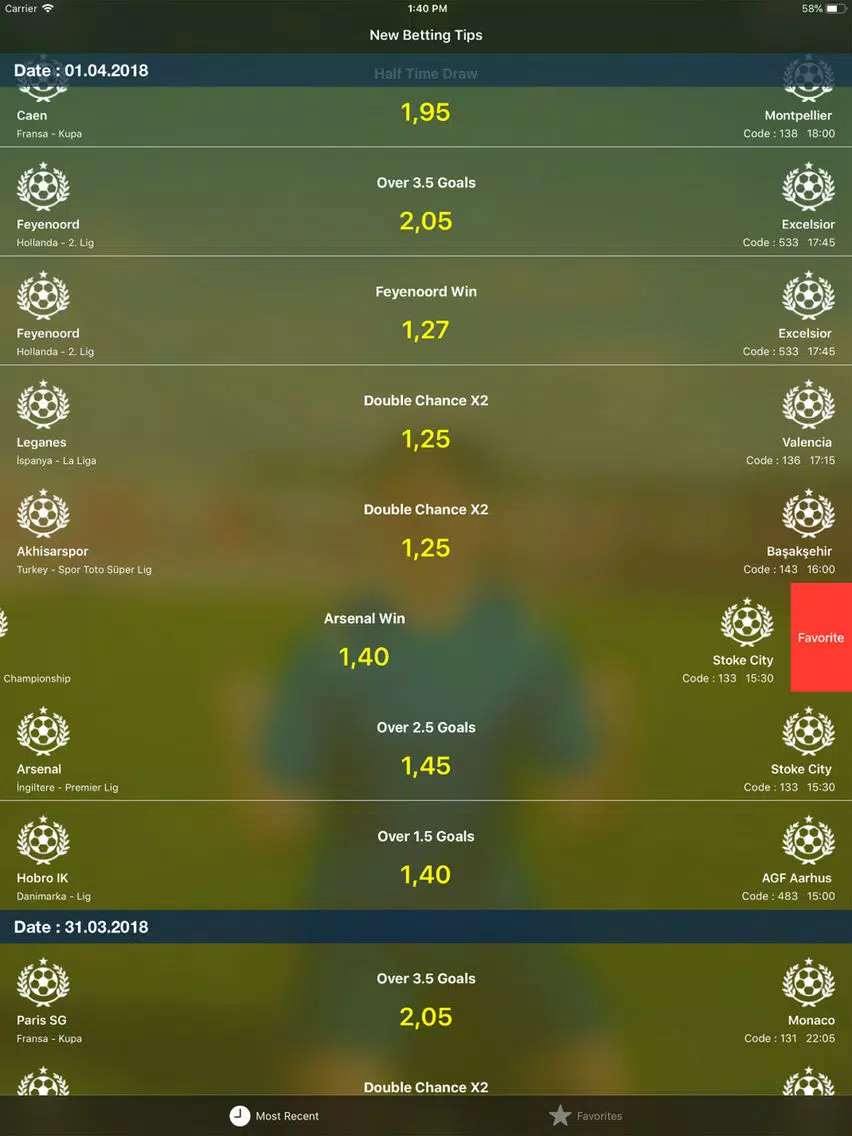 Betting Tips Vip - Daily Tips iPad 應用截圖