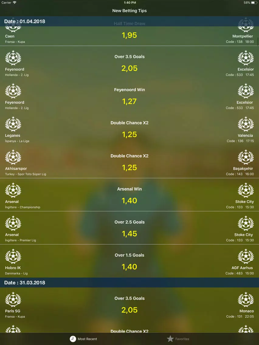 Betting Tips Vip - Daily Tips iPad 應用截圖