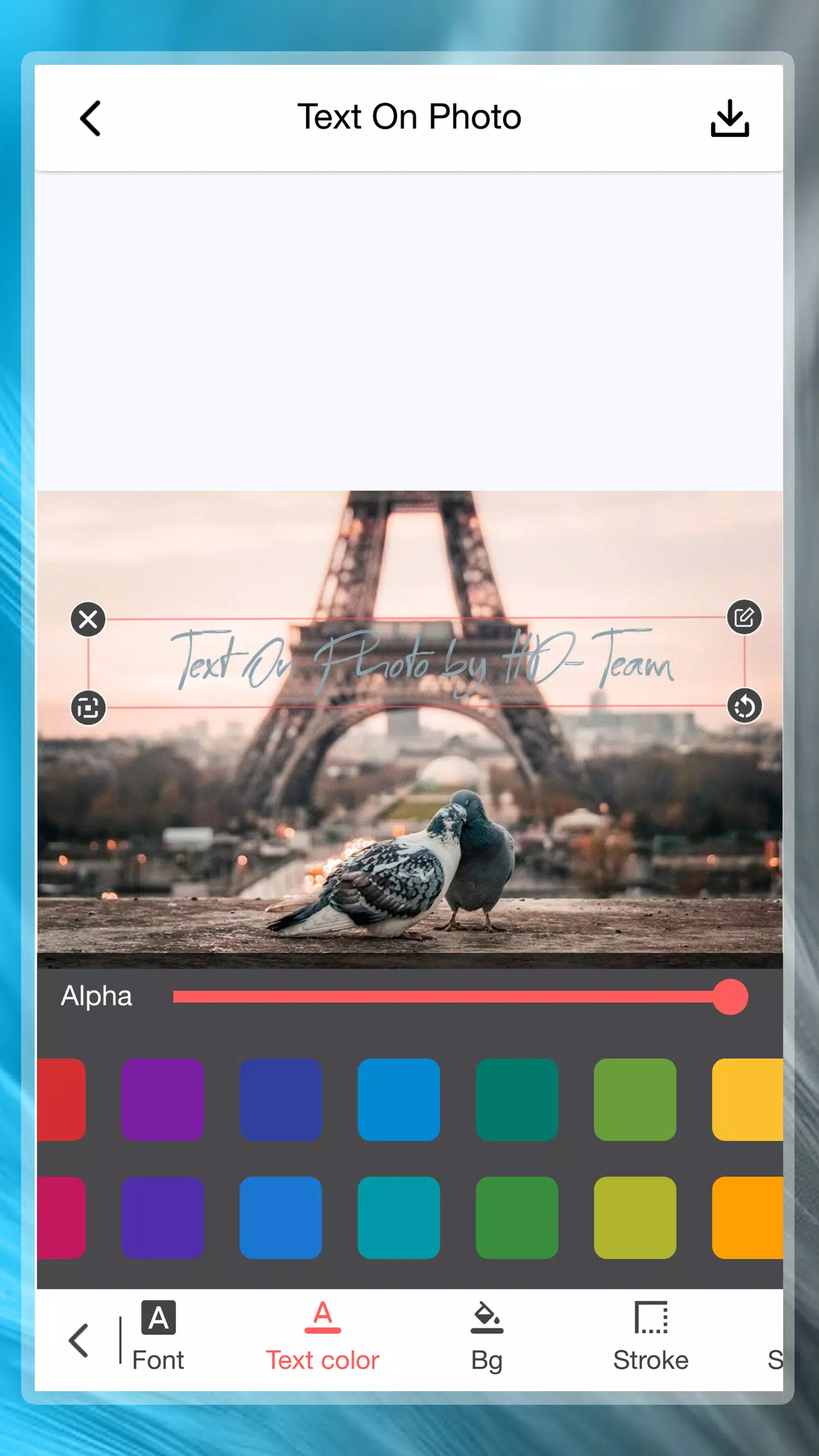 Text on photo Screenshots