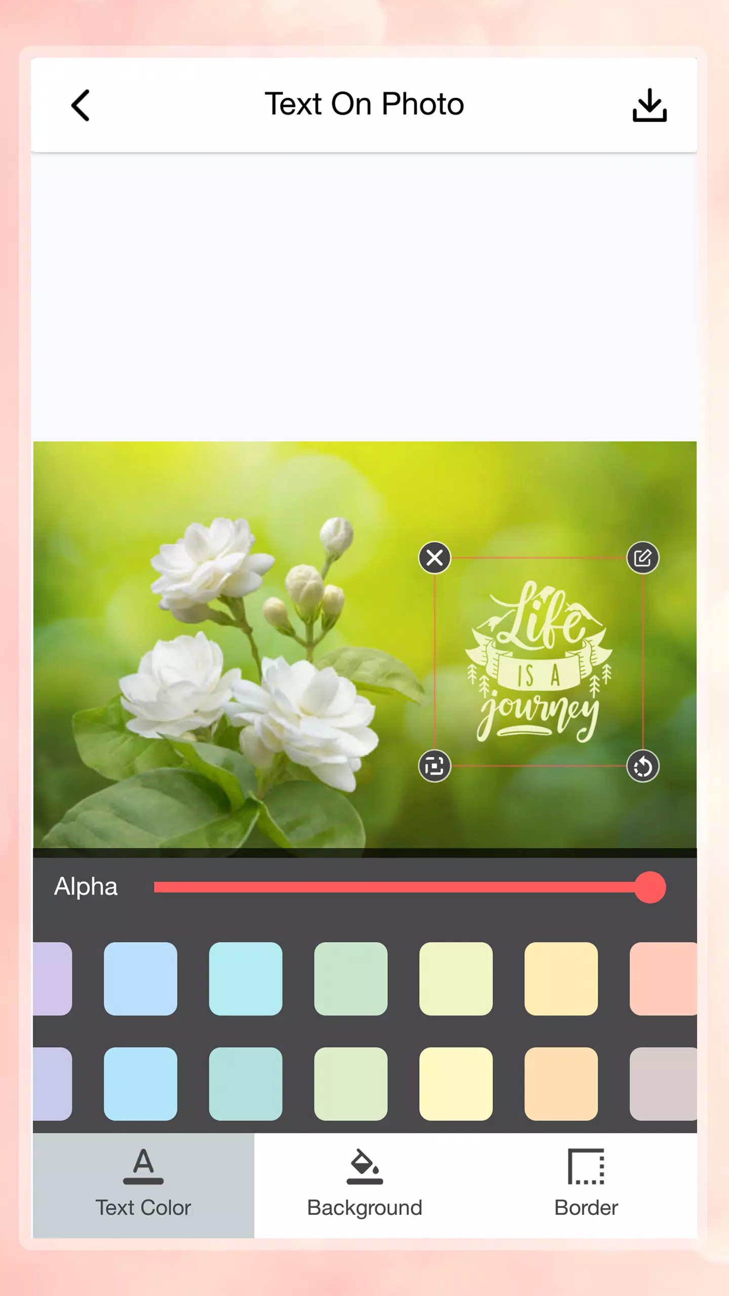 Text on photo Screenshots