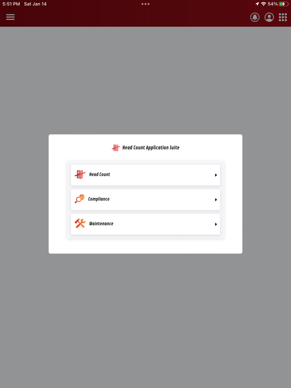Zrzuty ekranu HeadCount CMMS iPad