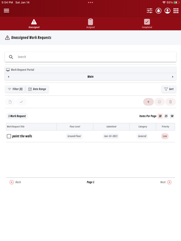 Zrzuty ekranu HeadCount CMMS iPad