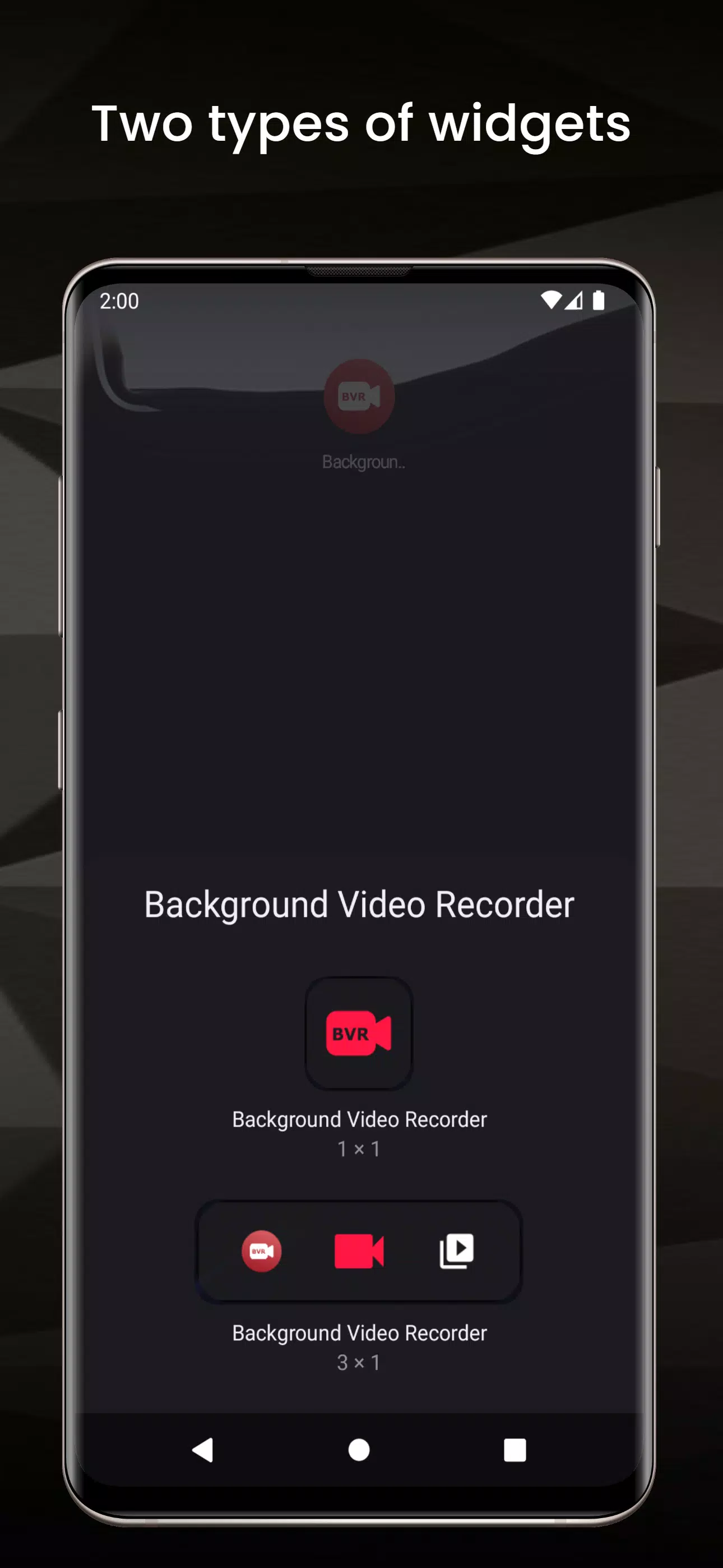 Background Video Recorder Screenshots