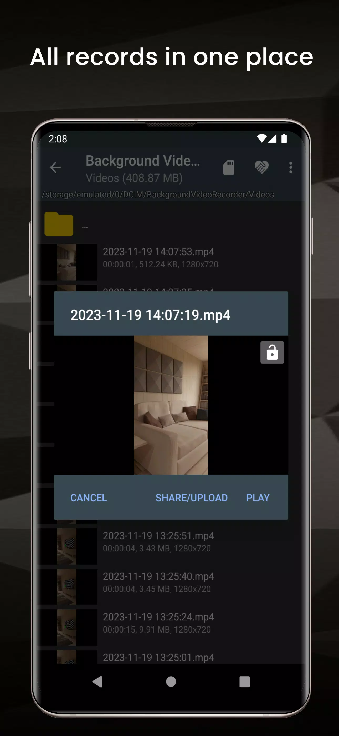 Background Video Recorder Screenshots
