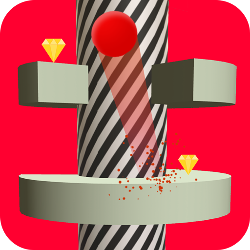 Ball Jump: Jump Up on Spring Tower helix Platforms