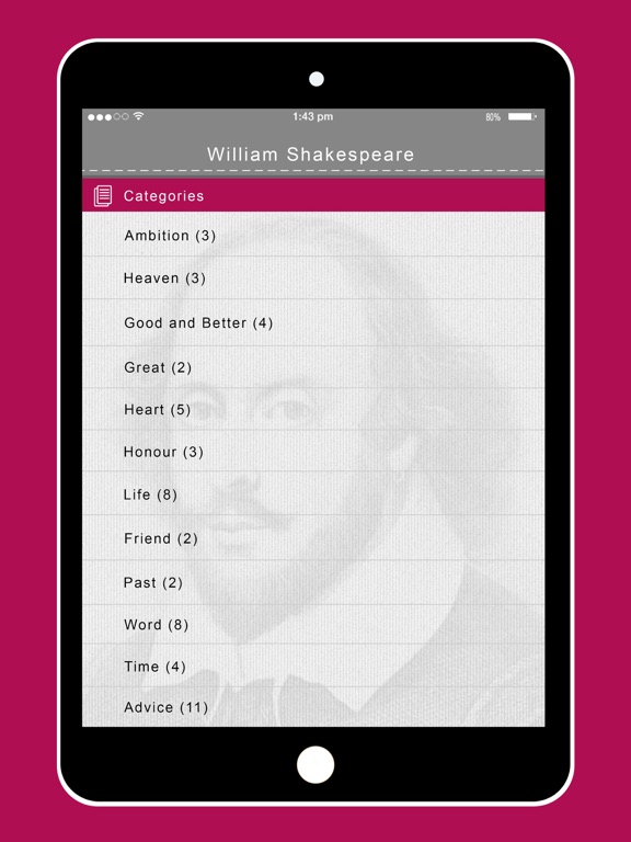 Shakespeare- William shakespeare quotes Free iPad Screenshots