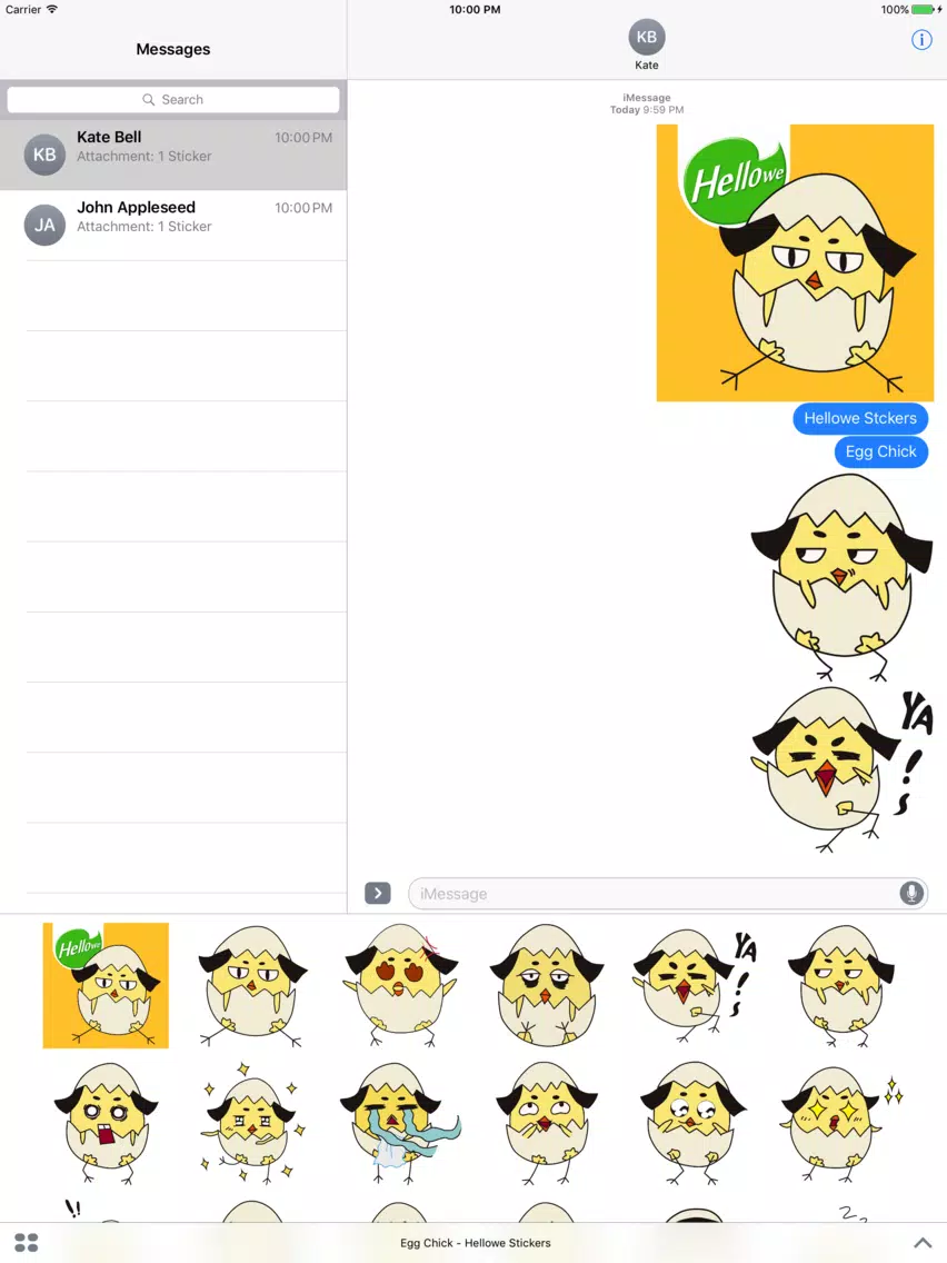 Hellowe Stickers: Egg Chick iPad Screenshots