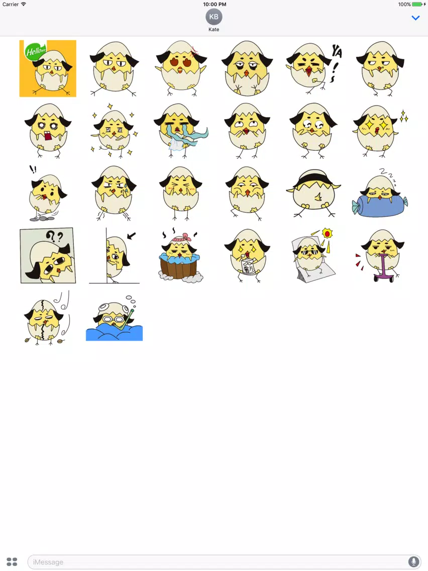 Hellowe Stickers: Egg Chick iPad Screenshots