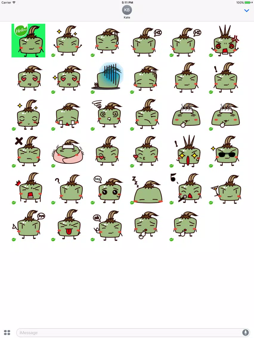 Hellowe Stickers: Green Slime iPad Screenshots