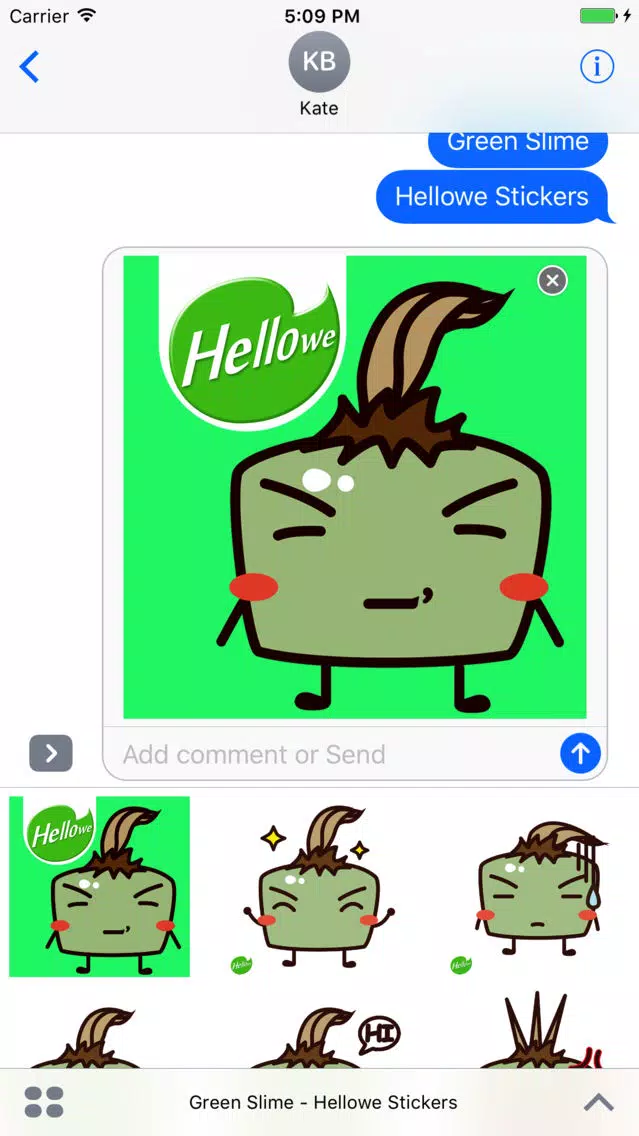 Hellowe Stickers: Green Slime Screenshots