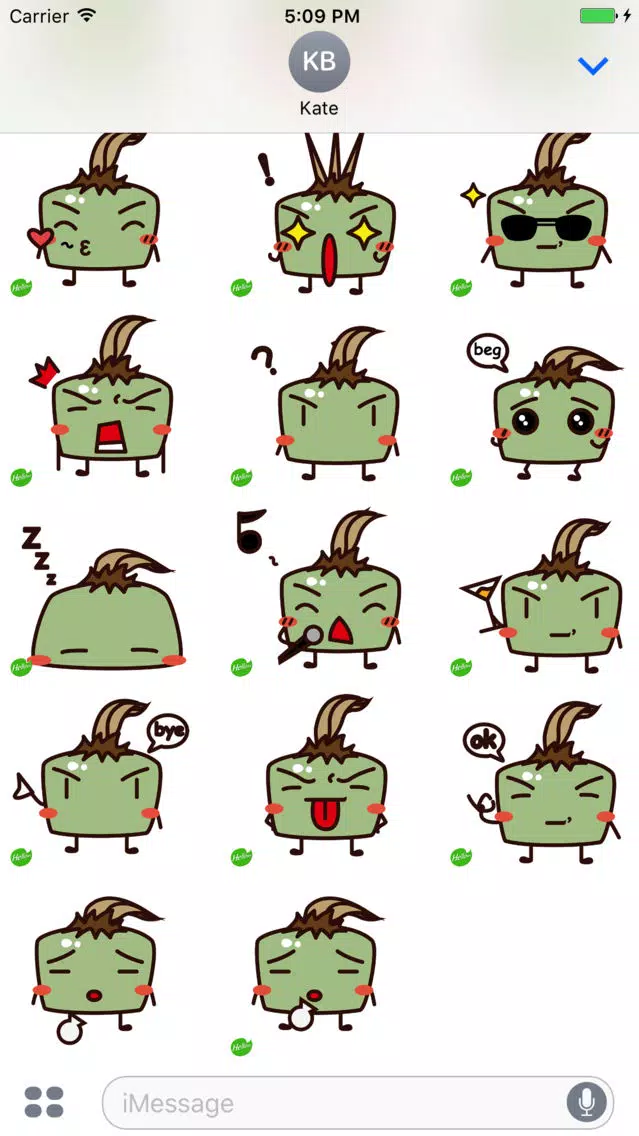 Hellowe Stickers: Green Slime Screenshots