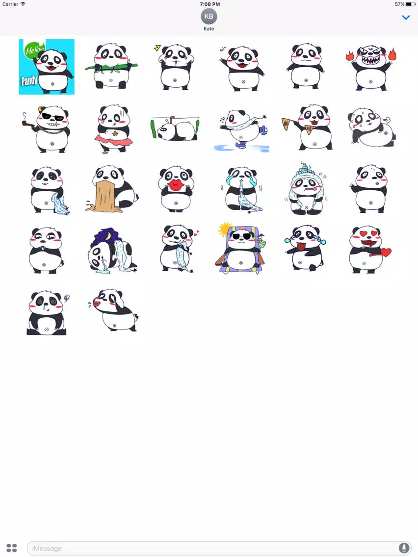 Hellowe Stickers: Pandy iPad Screenshots